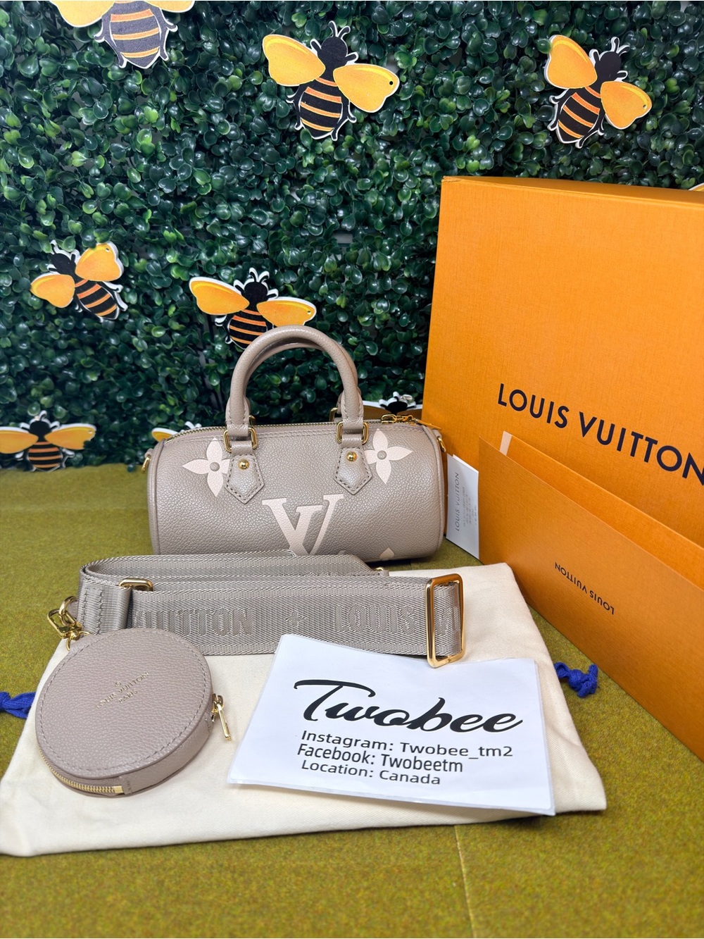 Authentic LV Papillon BB Bicolor